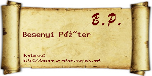 Besenyi Péter névjegykártya